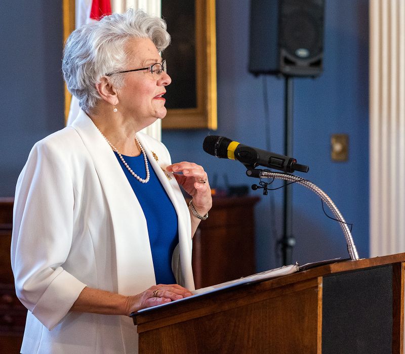 Her Honour speaking at Rendez-vous de la Franco Phonie