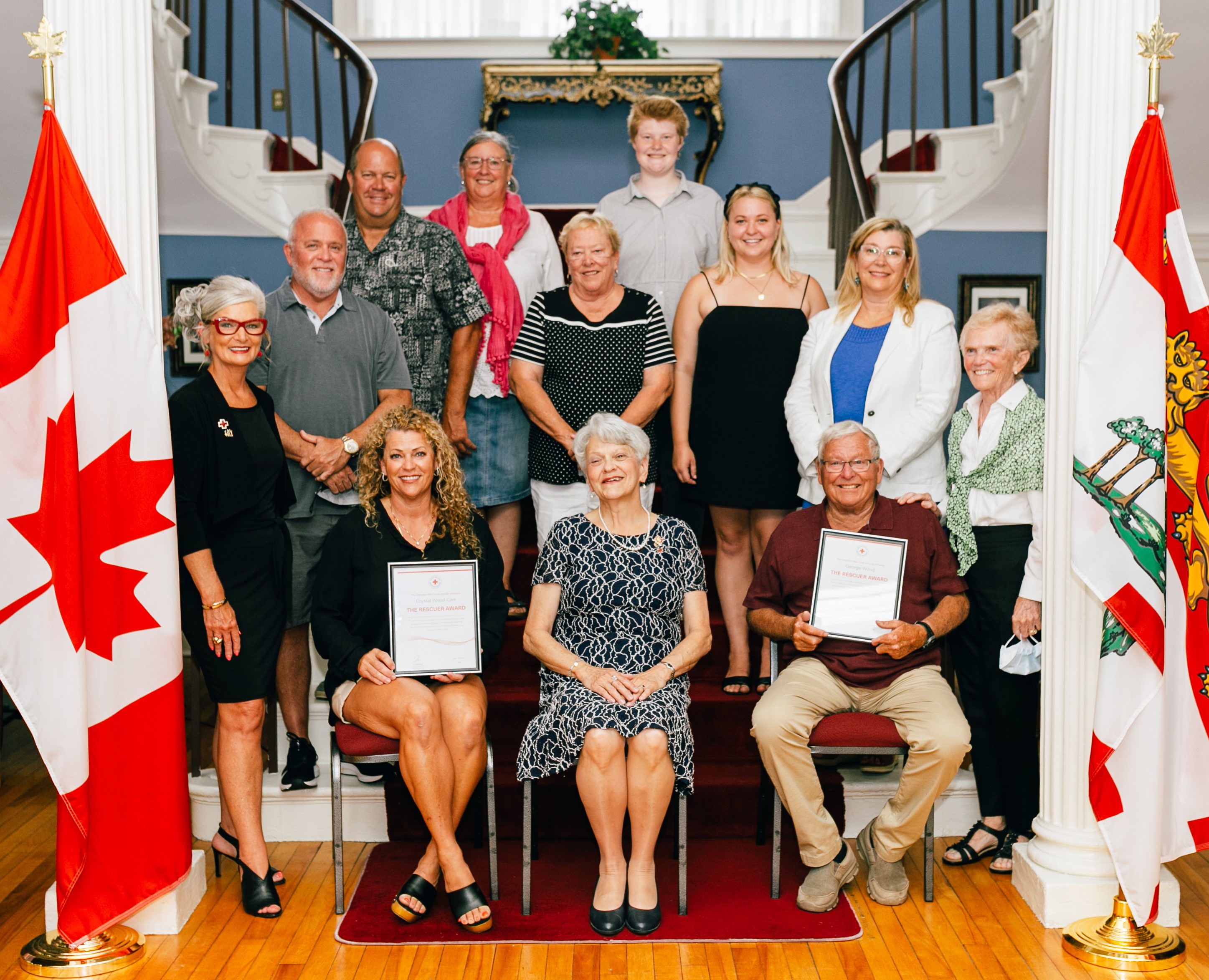 Group photo with recipients family