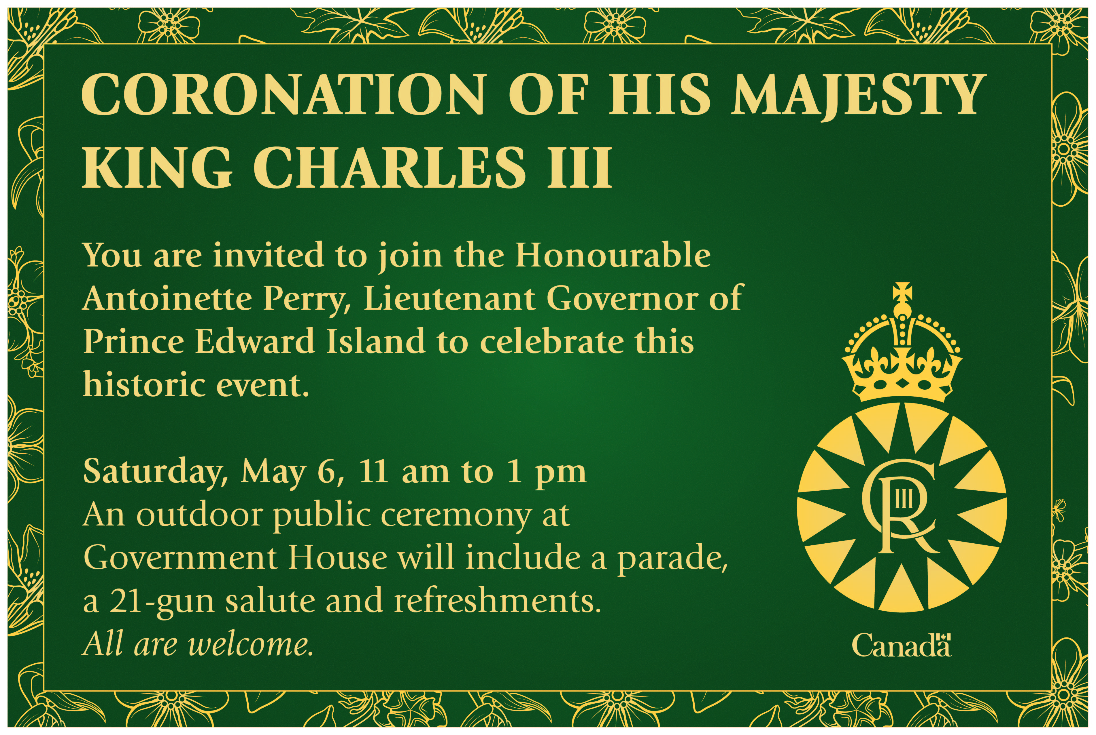 King Charles III Coronation Celebration Invitation